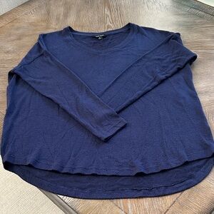 Well Worn Deep Blue Long Sleeve Tee